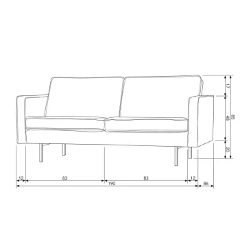 Online HUUS Bank Rodeo Bouclé 2,5zits