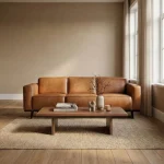 Outlet HUUS Bank Statement 3-Zits 230 Cm Eco Leer Cognac