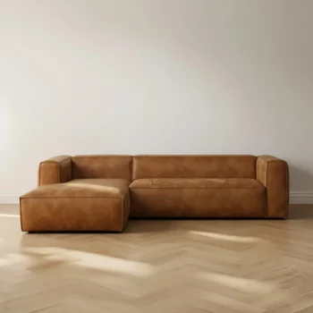 Online HUUS Hoekbank Bean – Leer